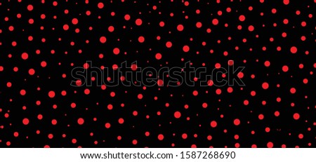 Red polka dot point pattern Memphis pois design Seamless shape Vector fabric textures background banner. Funny retro pop art 80 70 years style. Circle buttons. Christmas xmas