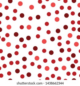 Red polka dot seamless. Color chaotic pattern circle. Spots Seamless pattern. Ladybug pattern. Seamless vector.