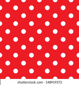 Red polka dot seamless pattern design