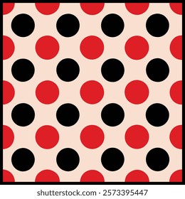 Red polka dot seamless pattern on black background. Vector illustration.
Seamless pattern in oriental style. Geometric background.