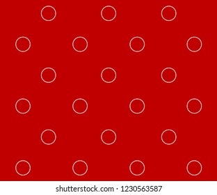 Red polka dots  pattern, colorful background - vector abstract background