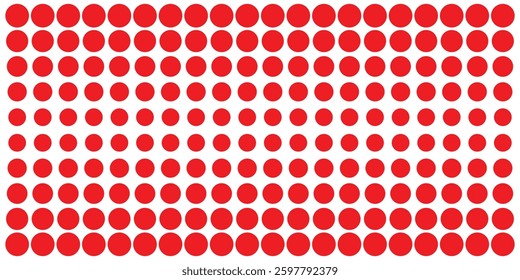 Red polka dots pattern. Dotted gradient halftone background. Red fading comic pop art overlay backdrop. Horizontal templates using halftone dots pattern. Halftone dots background. Vector illustration