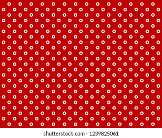 Red polka dots  pattern, holiday colorful background - vector abstract background