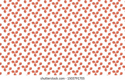 Red Polka Leaves Pattern Background