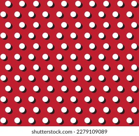 red polka-dot retro vector seamless