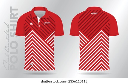 red polo mockup shirt template design uniform for sport jersey