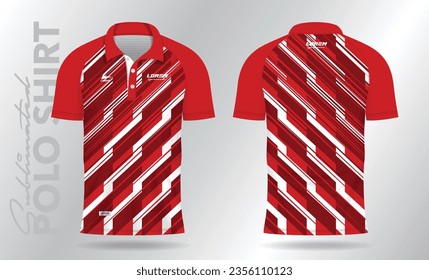 red polo mockup shirt template design uniform for sport jersey