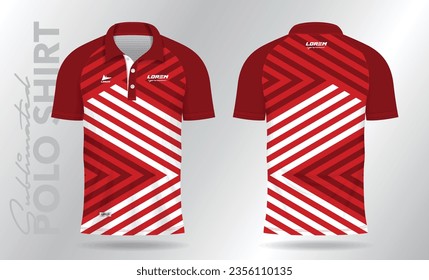 red polo mockup shirt template design uniform for sport jersey