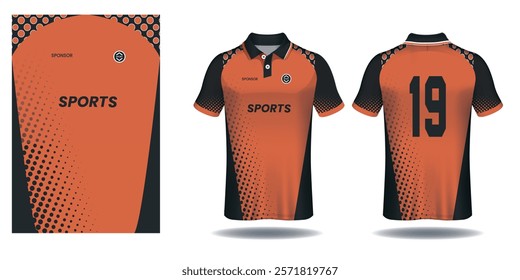 red polo mockup shirt template design uniform for sport jersey