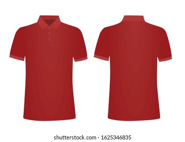 Red polo t shirt. vector illustration