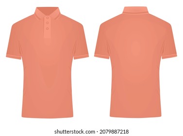Red polo t shirt. vector illustration