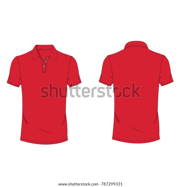 Red Polo Tshirt Template Using Fashion Stock Vector (Royalty Free ...