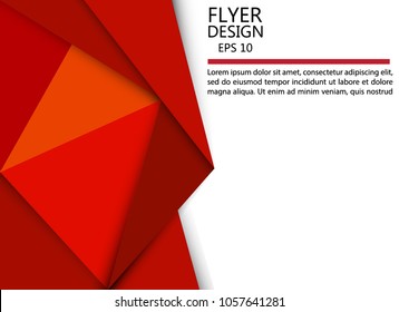 red polygon abstract background template design