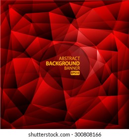 Red polygon abstract background.Vector EPS 10 illustration.