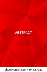 fondo de polígono rojo, ilustración vectorial, textura abstracta, tapicería, plantilla de volante, diseño de libro, folleto