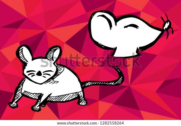 Red Polygon Geometric Rat Animal Vector Stock Vector (Royalty Free ...