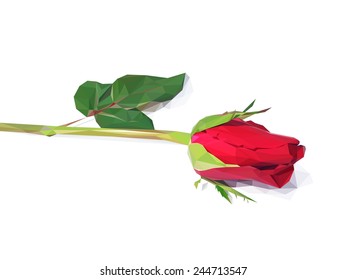 Red polygon rose