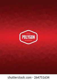 Red polygon vector illustration