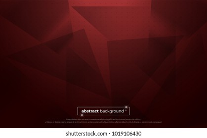 Red polygonal abstract background. geometric illustration with gradient. background texture design for poster, banner, card and template. Vector illustration