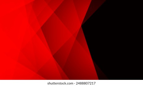 Fondo poligonal rojo con líneas doradas. Plantilla de diseño para folletos, volantes, revistas, Anuncios, etc.