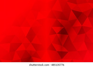Red polygonal background. triangles. vector illustration. for the design, printing, wallpaper, presentations