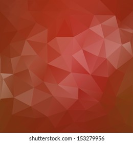 Red polygonal background. Vector illustration.