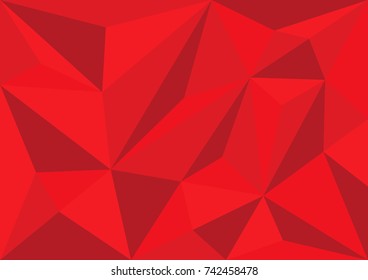 red polygonal background, vector illustration, abstract texture, wallpaper, cover, Business flyer template, book layout, advertisement, print media
