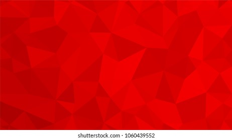 Red polygonal illustration background. Low poly style