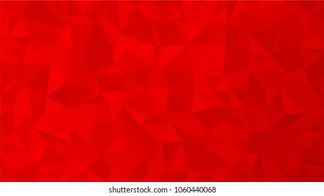 Red polygonal illustration background. Low poly style
