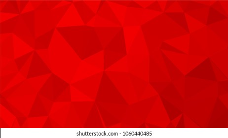 Red polygonal illustration background. Low poly style