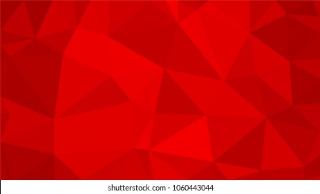 Red polygonal illustration background. Low poly style