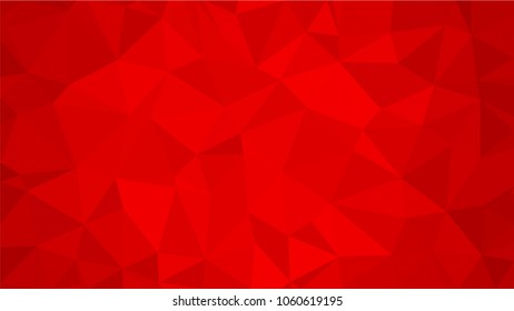 Red polygonal illustration background. Low poly style