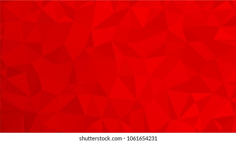 Red polygonal illustration background. Low poly style