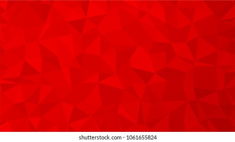 Red polygonal illustration background. Low poly style