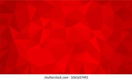 Red polygonal illustration background. Low poly style