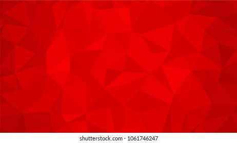 Red polygonal illustration background. Low poly style