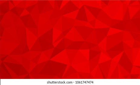 Red polygonal illustration background. Low poly style