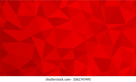 Red polygonal illustration background. Low poly style