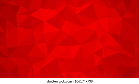 Red polygonal illustration background. Low poly style