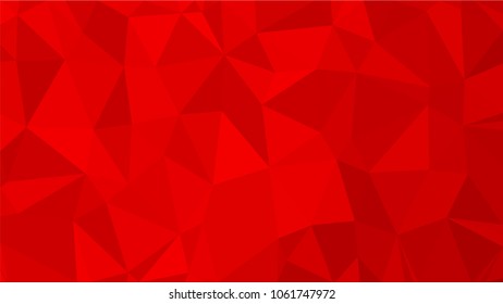 Red polygonal illustration background. Low poly style