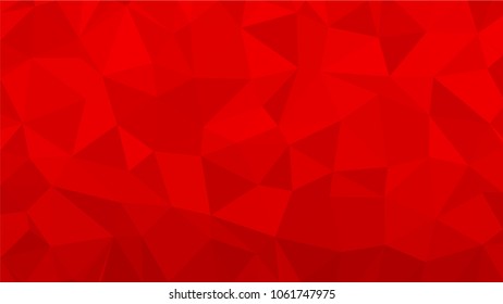 Red polygonal illustration background. Low poly style
