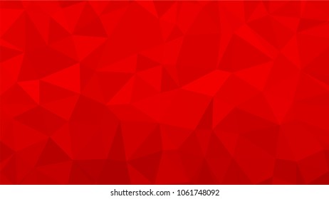 Red polygonal illustration background. Low poly style