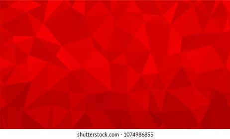 Red polygonal illustration background. Low poly style
