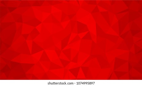 Red polygonal illustration background. Low poly style