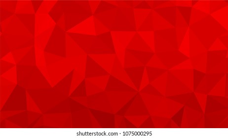 Red polygonal illustration background. Low poly style