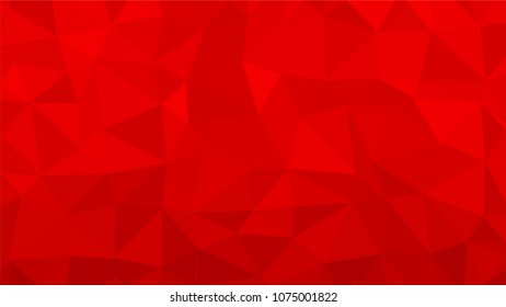 Red polygonal illustration background. Low poly style