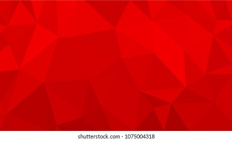 Red polygonal illustration background. Low poly style