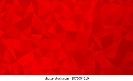 Red polygonal illustration background. Low poly style