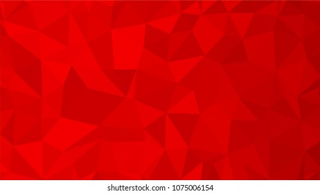 Red polygonal illustration background. Low poly style