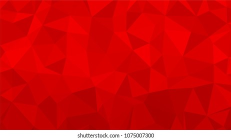 Red polygonal illustration background. Low poly style